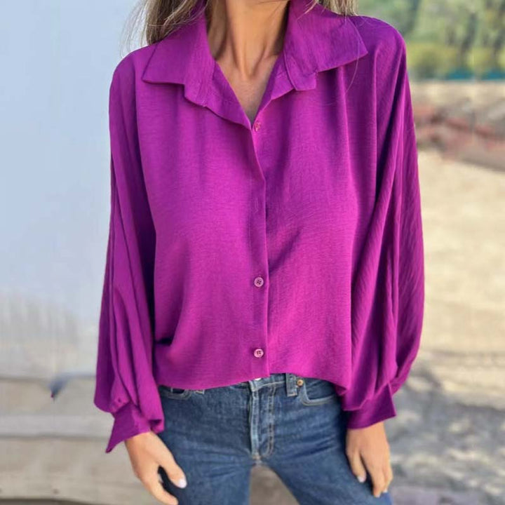 Blusa larga con botones